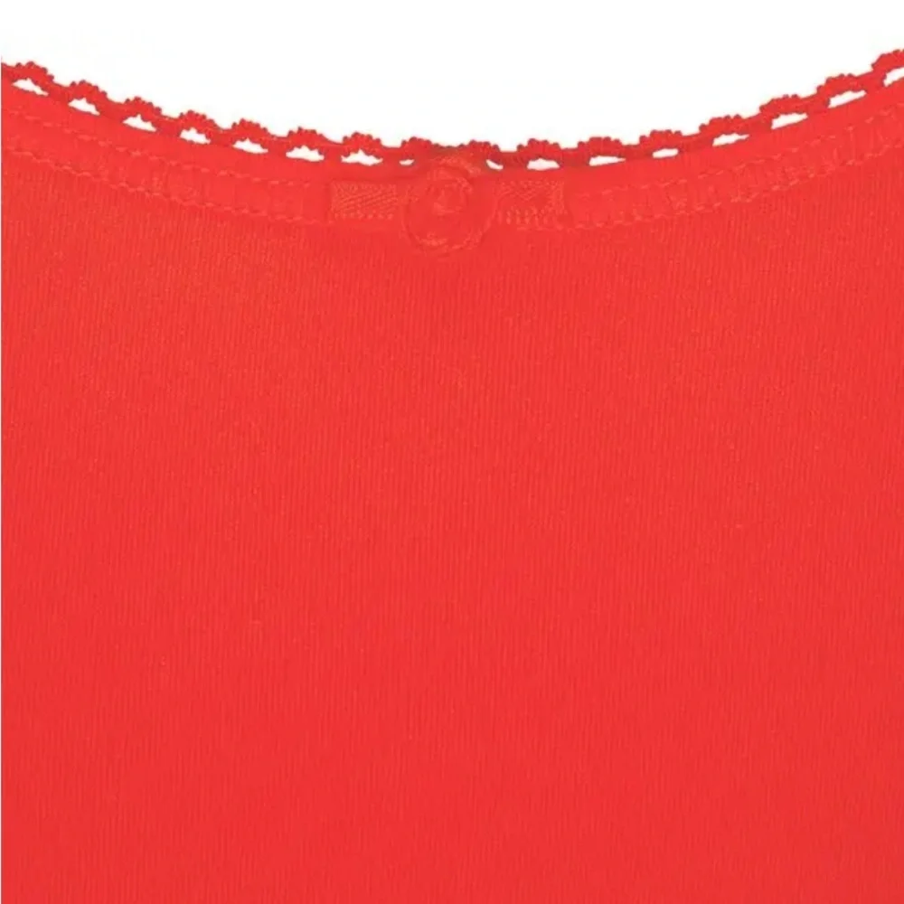 SKIMS Fits Everybody Red Picot Trim Bodysuit - Picture 8 of 8